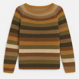 Leftover long-sleeve striped sweater with a fitted silhouette and ribbed details.