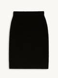 Fitted mini skirt with a straight shape, ribbed hem, and elastic waistband for a sleek look.