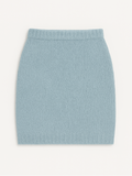 Fitted mini skirt with a straight shape, ribbed hem, and elastic waistband for a sleek look.