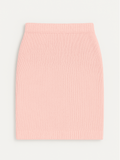 Fitted mini skirt with a straight shape, ribbed hem, and elastic waistband for a sleek look.