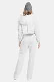 organic cotton white sweatpants