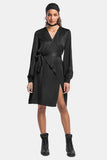 vegan silk wrap dress