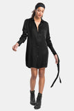 vegan silk shirt dress