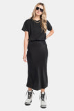 black slip skirt
