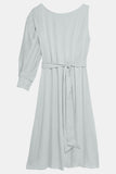 vegan silk one shoulder dress