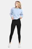 sustainable blue crop sweatshirt