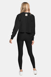 organic cotton black crop sweatshirt