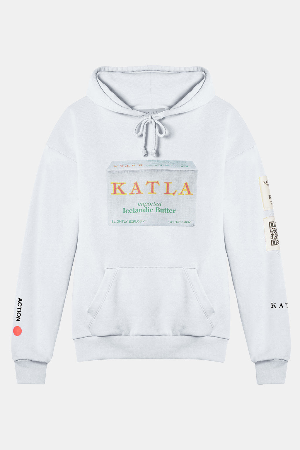 white organic cotton butter hoodie